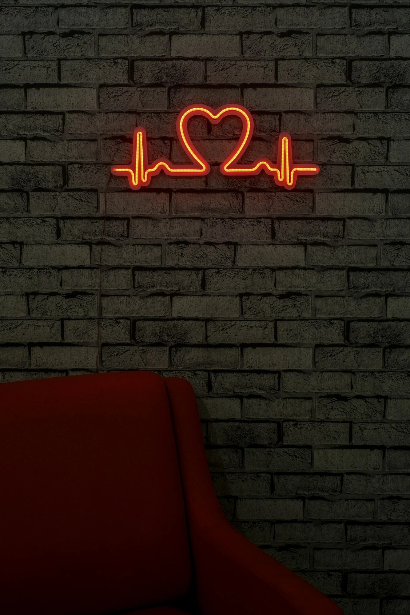 Dritë dekorative LED plastike, Love Rhythm, e kuqe