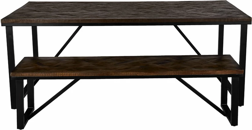 Bankë Maiandros, ngjyrë kafe e errët, 170x45x45