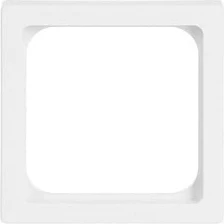 Kornizë/mbulesë për insert telekomunikimi Busch-Jaeger 1746/10-84, 63x63mm, pa vida, e bardhë