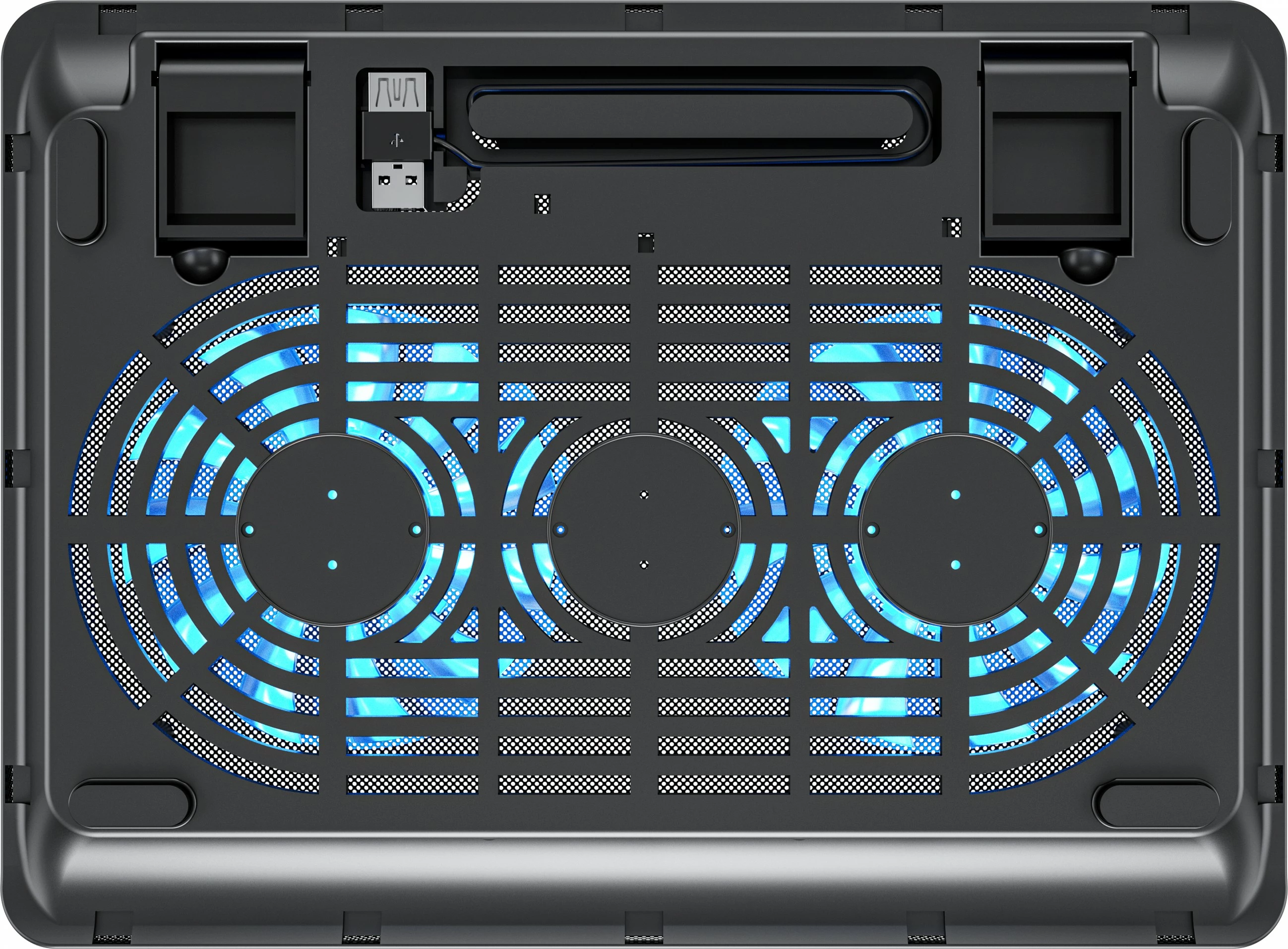 Mbështetëse ftohëse Conceptronic 2-Fan USB-A2.0 për laptop 15.6 inç, e zezë