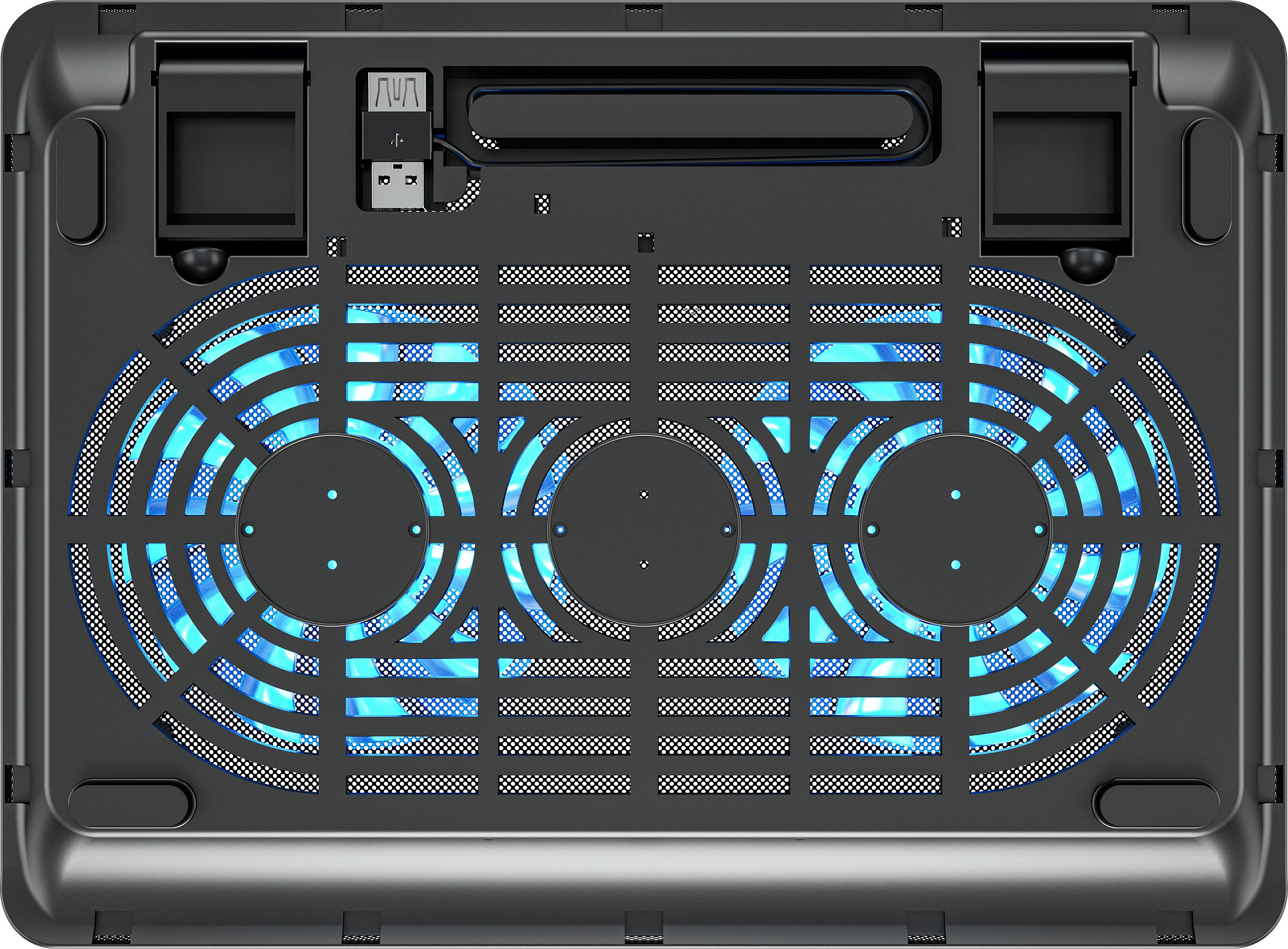 Mbështetëse ftohëse Conceptronic 2-Fan USB-A2.0 për laptop 15.6 inç, e zezë