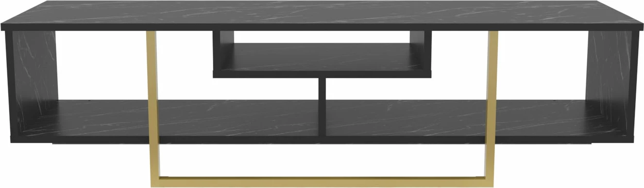 Komodë TV Hanah Home, Asal 150, e zezë, e artë