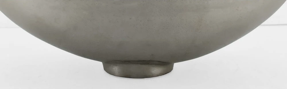 Enë dekorative FLOW BOWL, alumin, ngjyrë argjendi, 43x25x16cm