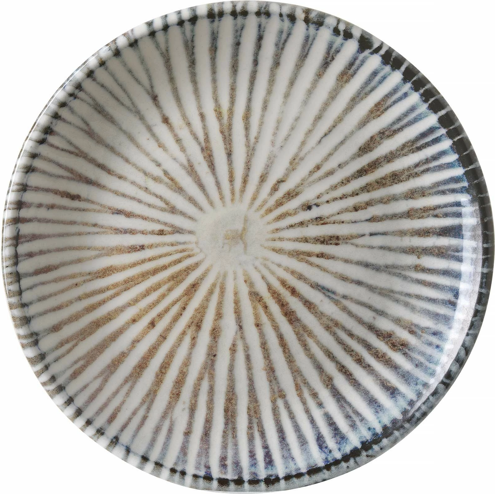 Pjatë e sheshtë Fine Dine Ammonite ø210 mm, set 6 copë, gri-kaltër