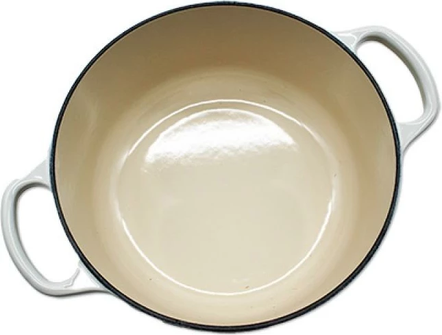 kaserolë gize me kapak, Le Creuset, Signature Round 20 cm, bezhë Meringue