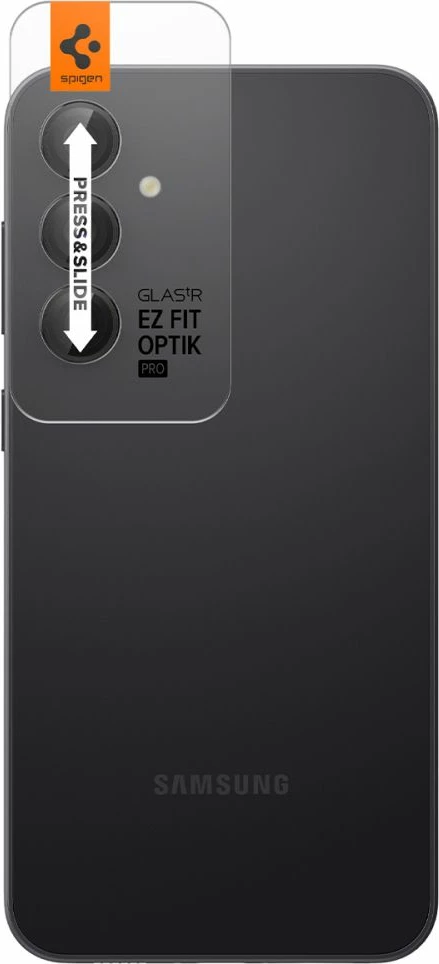 Mbrojtës xhami për kamerë Spigen Glas.tR EZ Fit Optik, për Samsung Galaxy S23 FE, 2 copë, Zi