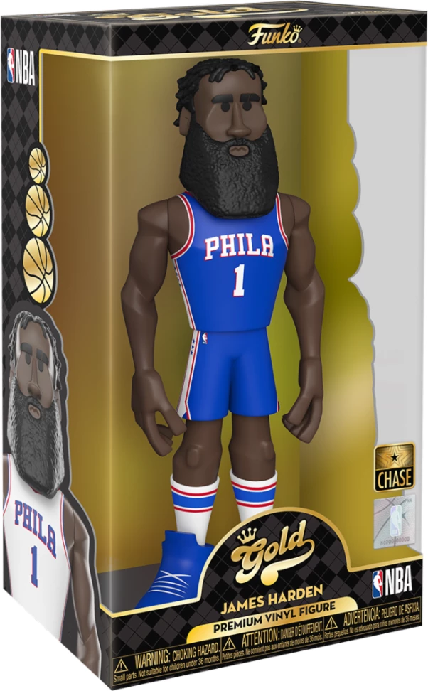 Figurë vinili koleksionuese Funko Gold NBA 76ers James Harden 12"