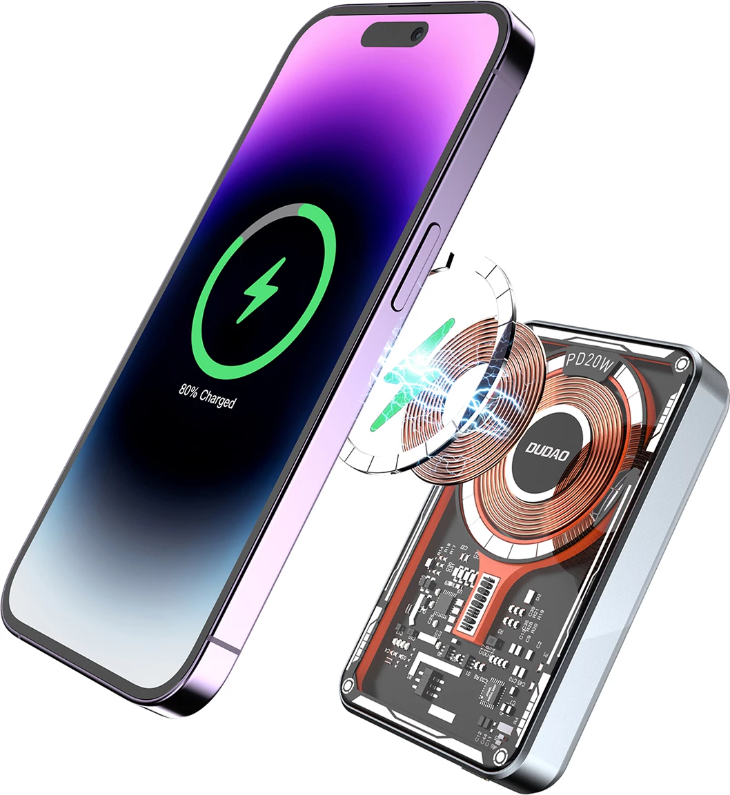 Power bank Dudao TGK1, 10000mAh, MagSafe wireless, 20W, i zi