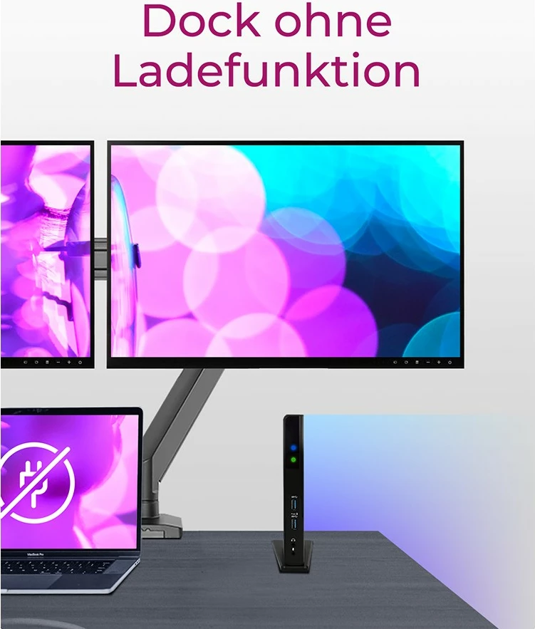 Docking station ICY BOX IB-DK2251AC, RaidSonic, USB 3.2 Gen 2, 3.5 mm, 10,100,1000 Mbit/s, e zezë