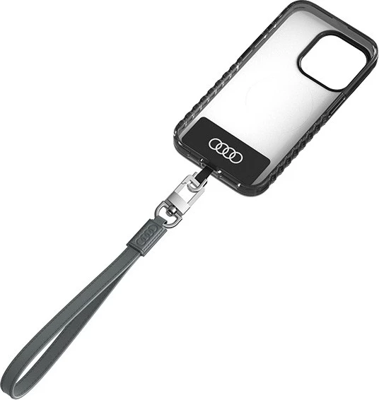Litar për celular Audi Universal, 28cm x 10mm, lëkurë ekologjike, Gri