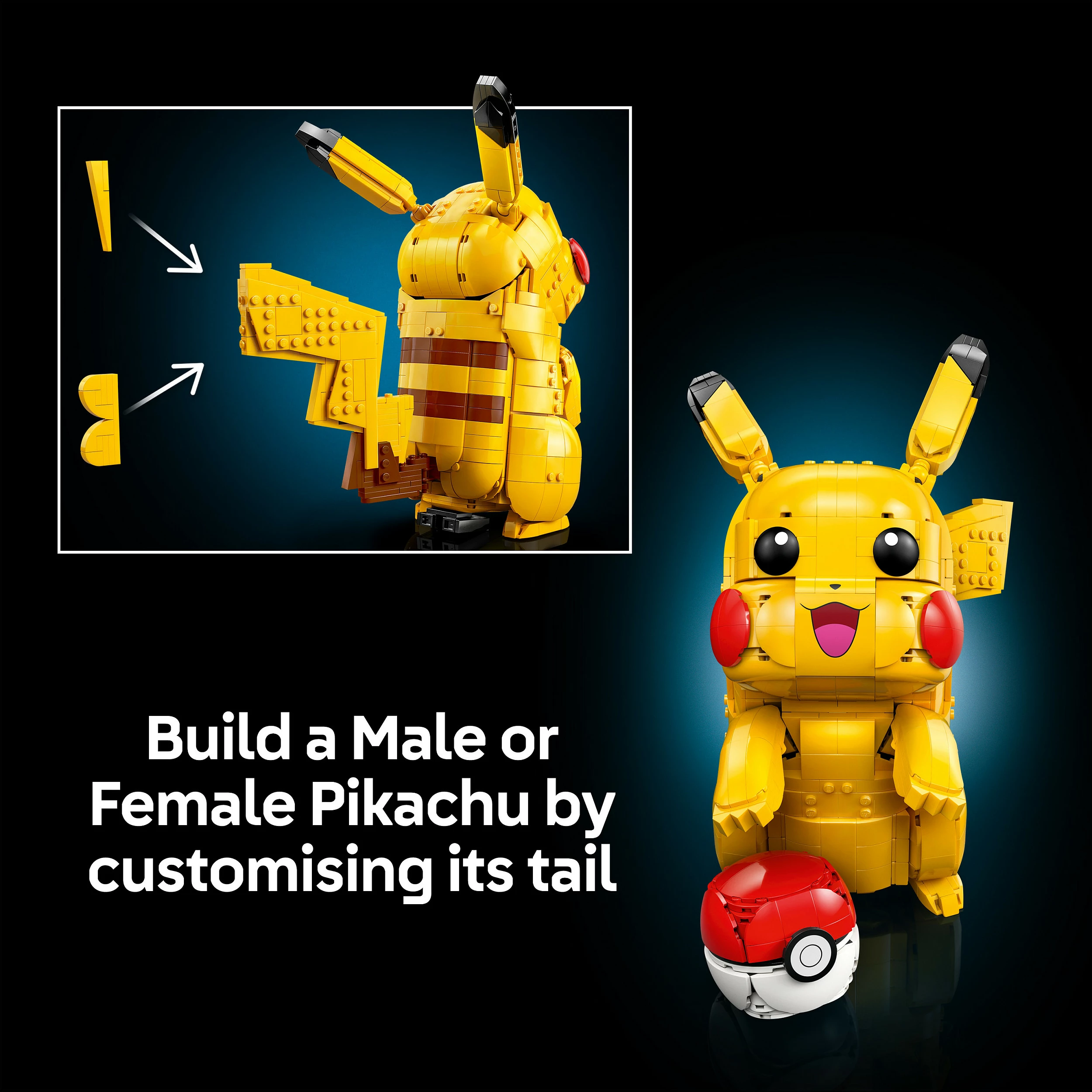 Set ndërtimi LEGO Pokémon Pikachu dhe Poké Ball 72152, 2050 copë, multikolor