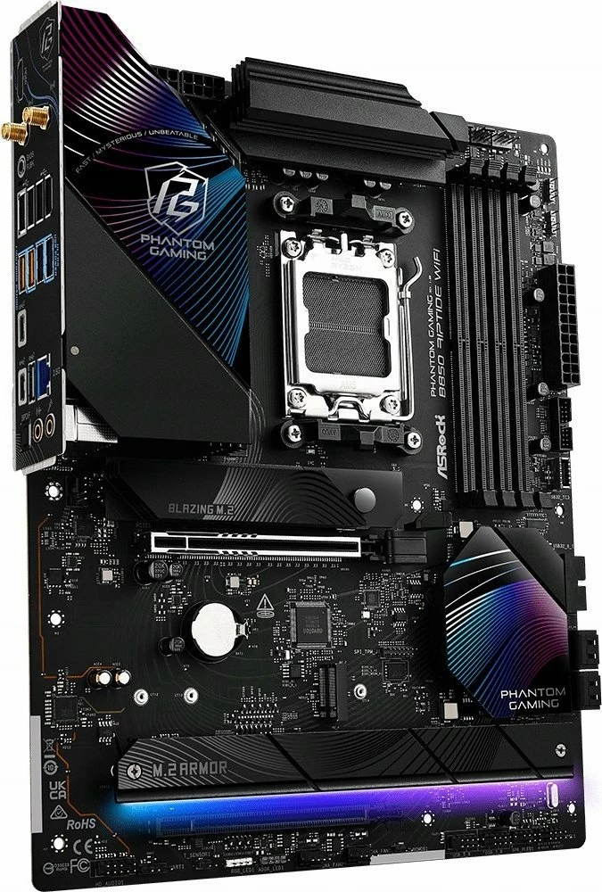 Pllakë amë ASRock B850 Riptide WiFi ATX DDR5 deri 256GB, Wi‑Fi 7, Bluetooth
