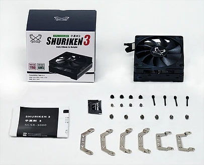 Ftohës CPU Scythe Shuriken 3 SCSK-3000, 92mm PWM, low-profile 39mm, i zi