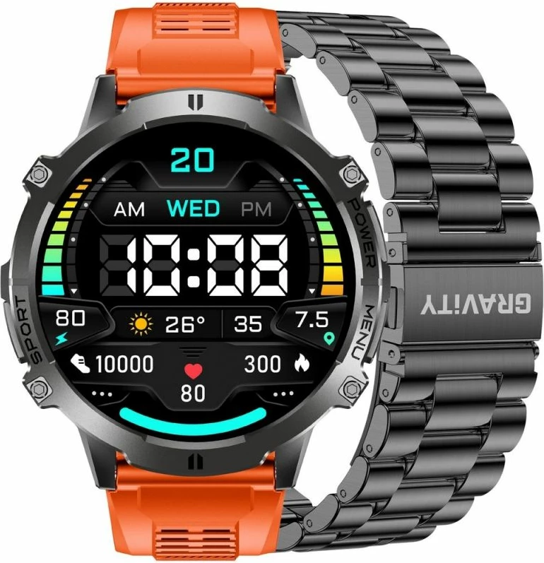 Smartwatch Gravity GT42-5, rrip i zi + byzylyk