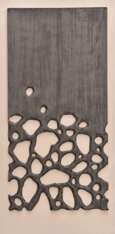 Pikturë dekorative Confidence, kanavacë, dru, 60x120x4cm, antracit-bezhë