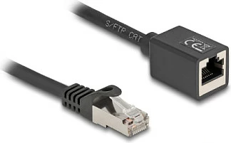 Kabllo rrjeti DeLOCK 90318, Cat6a, S/FTP, 5 m, RJ45 mashkull-nënë, e zezë