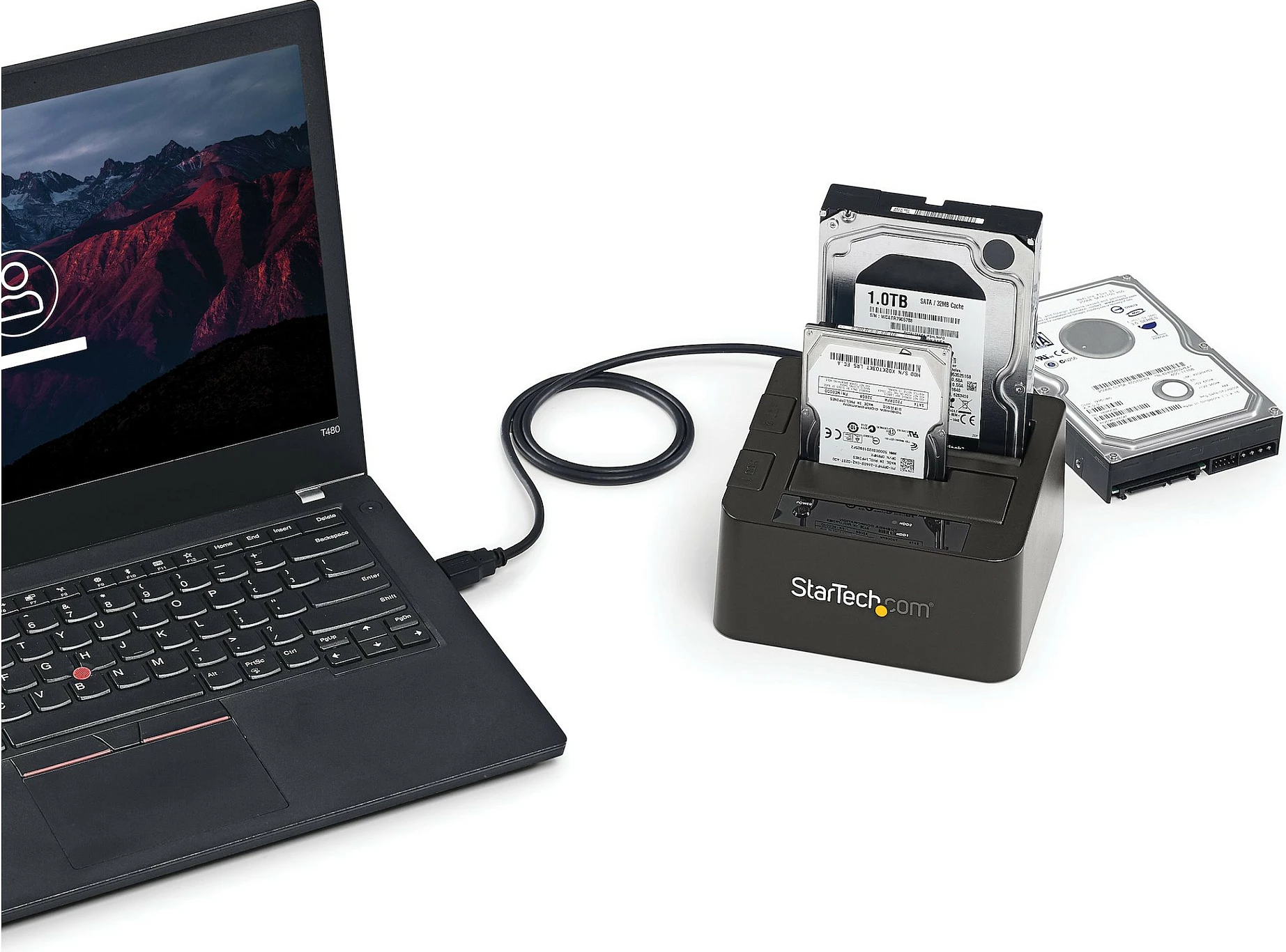 Stacion docking StarTech Dual-Bay USB 3.2 Gen 2 për SATA SSD/HDD 2.5/3.5, 10Gbps, i zi