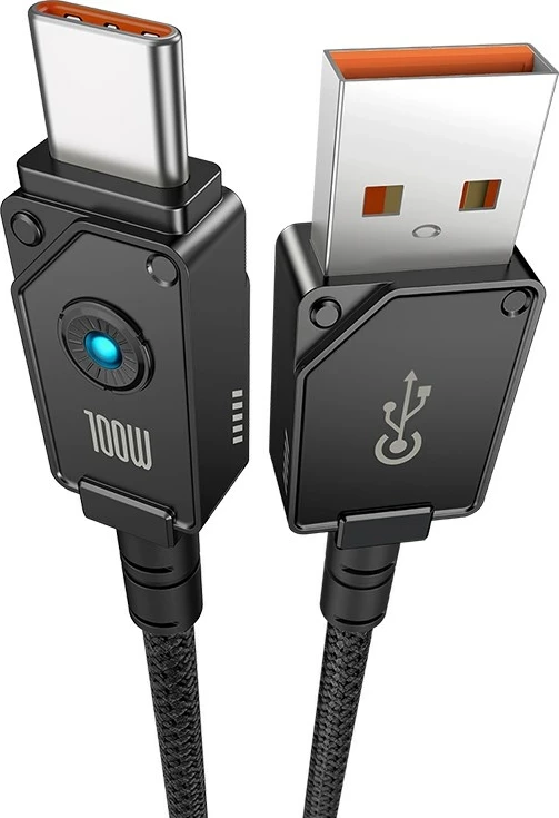 Kabllo USB Baseus Unbreakable, USB A në USB C, 2 m, 100 W, E zezë