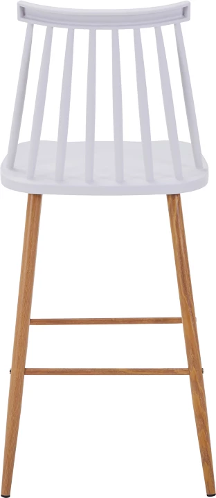 Karrige për bar Aurora I pp, ngjyrë bardhë - këmbë metali natyrale, 42x47x99cm