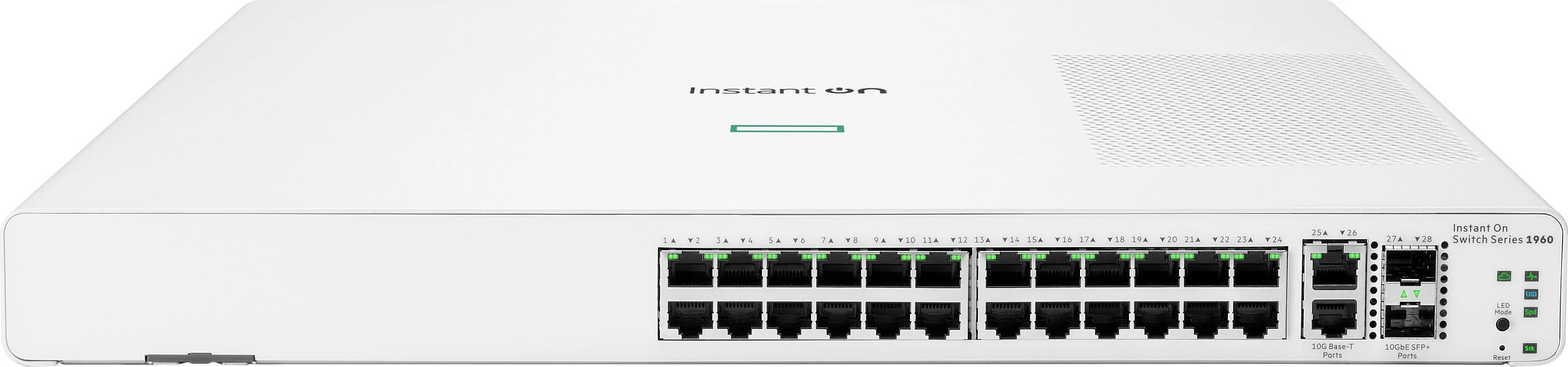 Switch HPE Aruba Instant On 1960, 24x Gigabit, 2x 10GBase-T, 2x SFP+, 1U, i bardhë