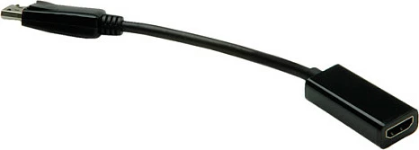 Adapter VALUE HDMI (mashkull) në DisplayPort (femër) DP-HDMI ST/BU V1.2, 0.15m, i zi