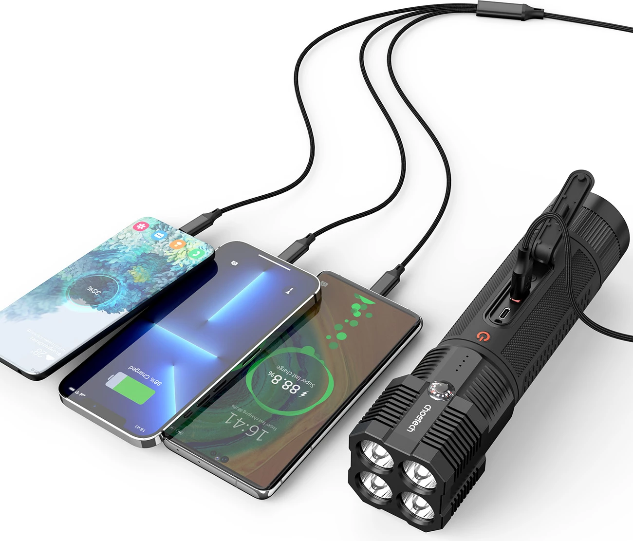 Jump starter Choetech TC0016 me powerbank 8000mAh, elektrik dore LED, i zi