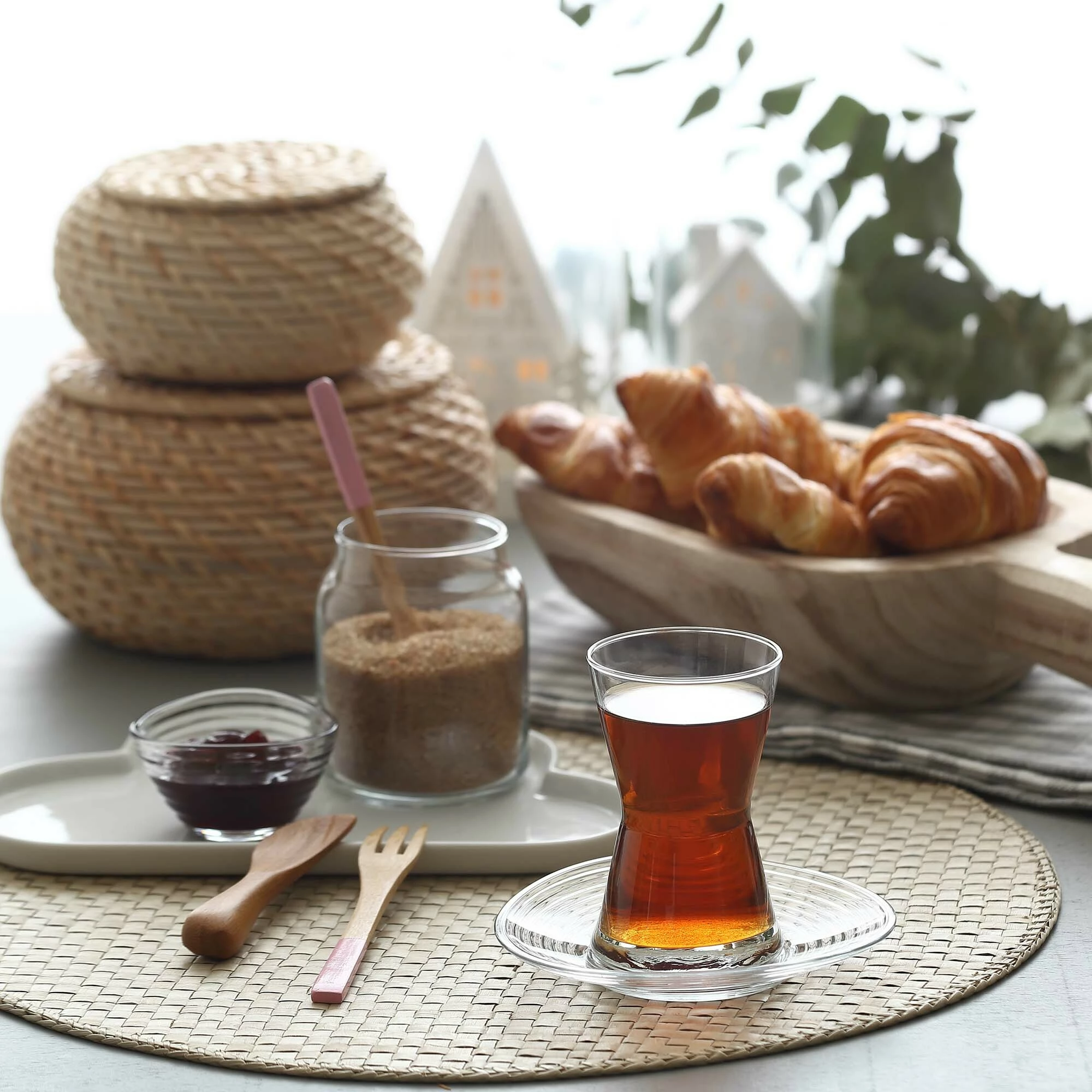 Kavanoz qelqi me kapak LAV Phuket 290 ml transparent set 6 copë