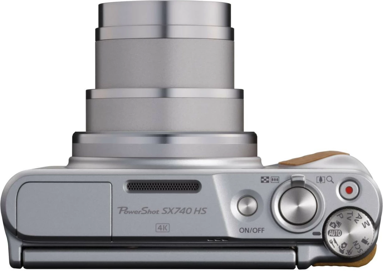 Aparat Canon PowerShot SX740 HS, 20.3 MP, Zoom optik 40x, 4K, Wi-Fi, Bluetooth, Srebrny