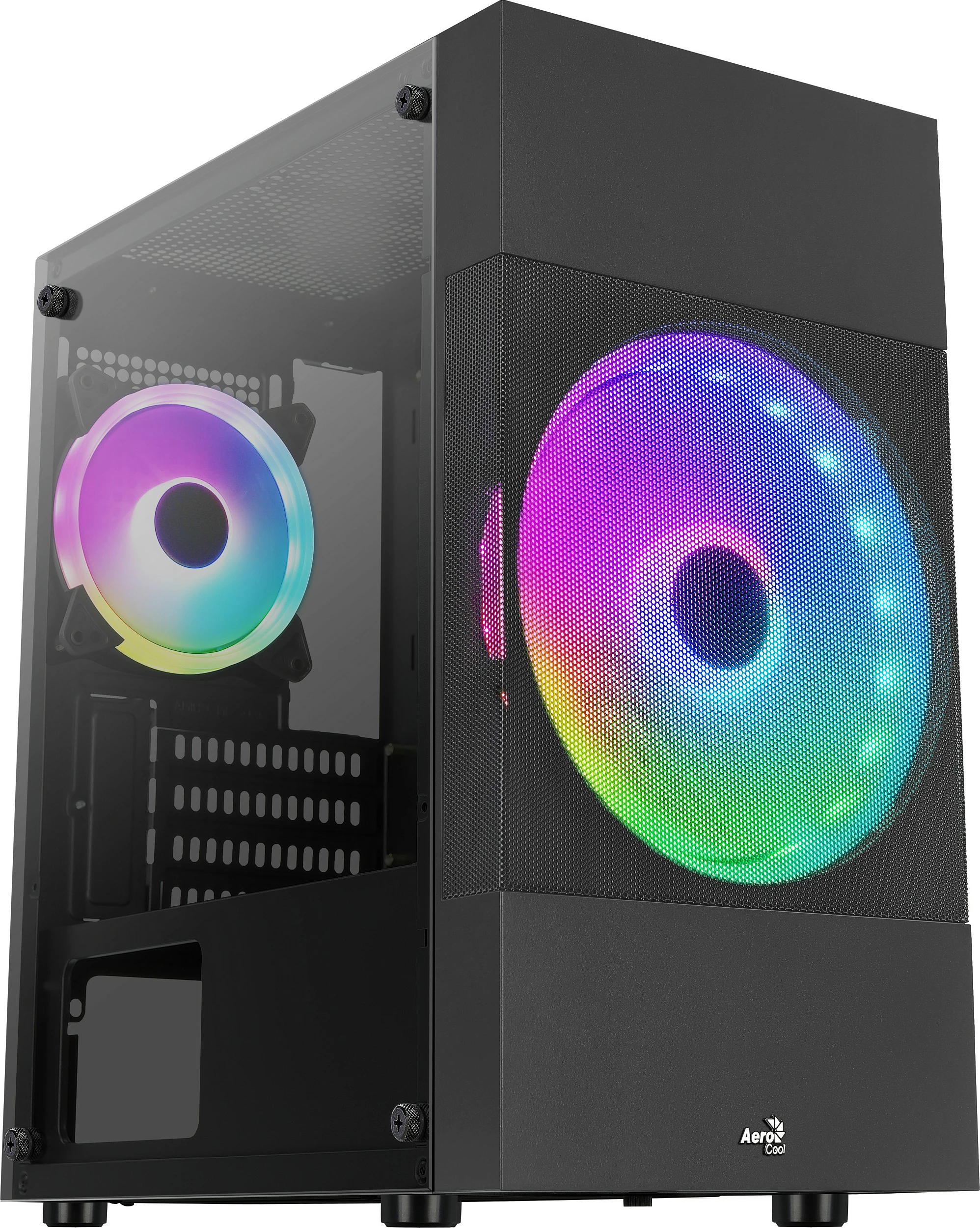 Kasë Aerocool Atomic Lite v1, Mini Tower, microATX/Mini-ITX, RGB, e zezë