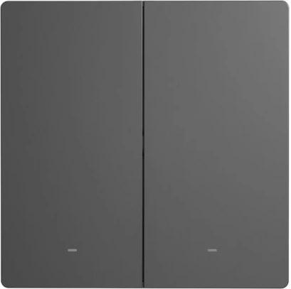 Switch i mençur muri Wi‑Fi SONOFF M5-2C-86, 2 kanale, standard EU 86, gri e errët