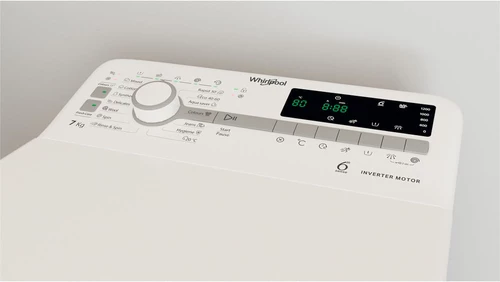 Makinë larëse Whirlpool TDLR 7231BS EU 7 kg 1200 RPM klasë energjie D e bardhë