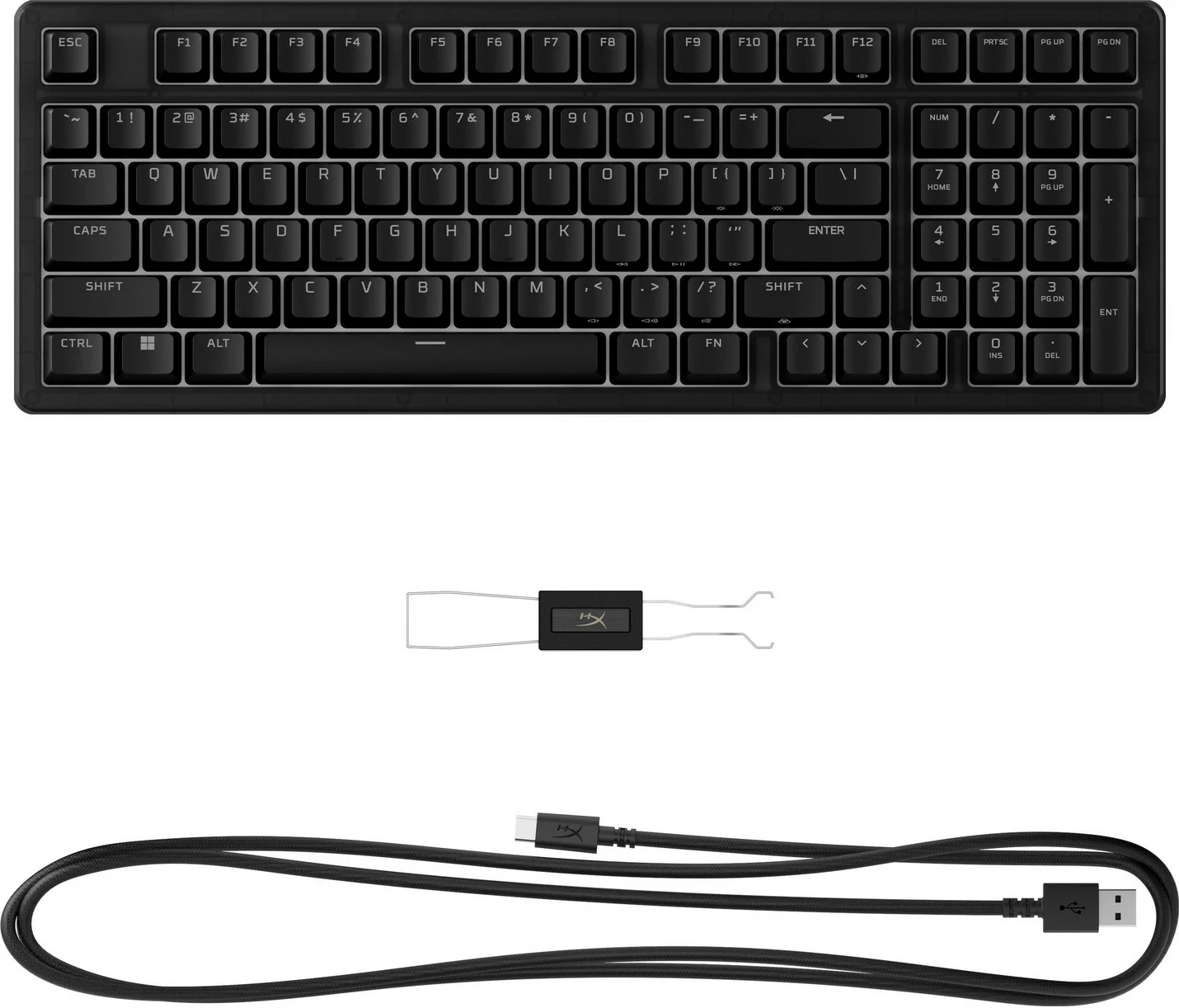Tastierë gaming HyperX Alloy Origins 2, mekanike, RGB, HyperX Red, USB-C, e zezë