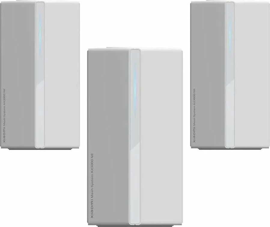 Sistem router mesh Xiaomi AX3000 NE Wi‑Fi 6, 4x Gigabit RJ45, WPA3, NFC, i bardhë, set 3 copë