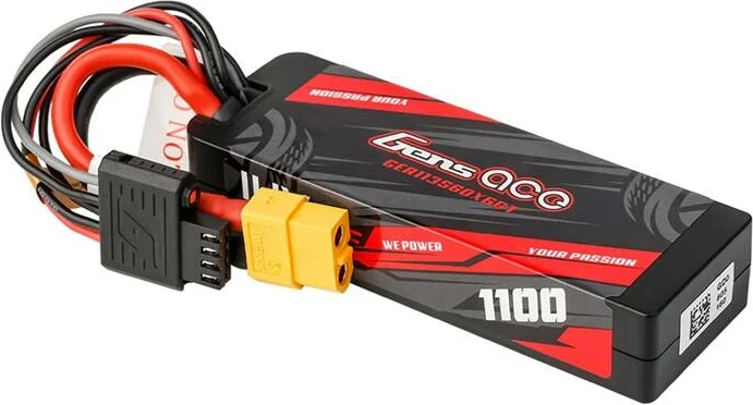 Bateri LiPo Gens ace G-Tech 1100mAh 11.1V 3S1P 60C Hardcase me XT60 plug