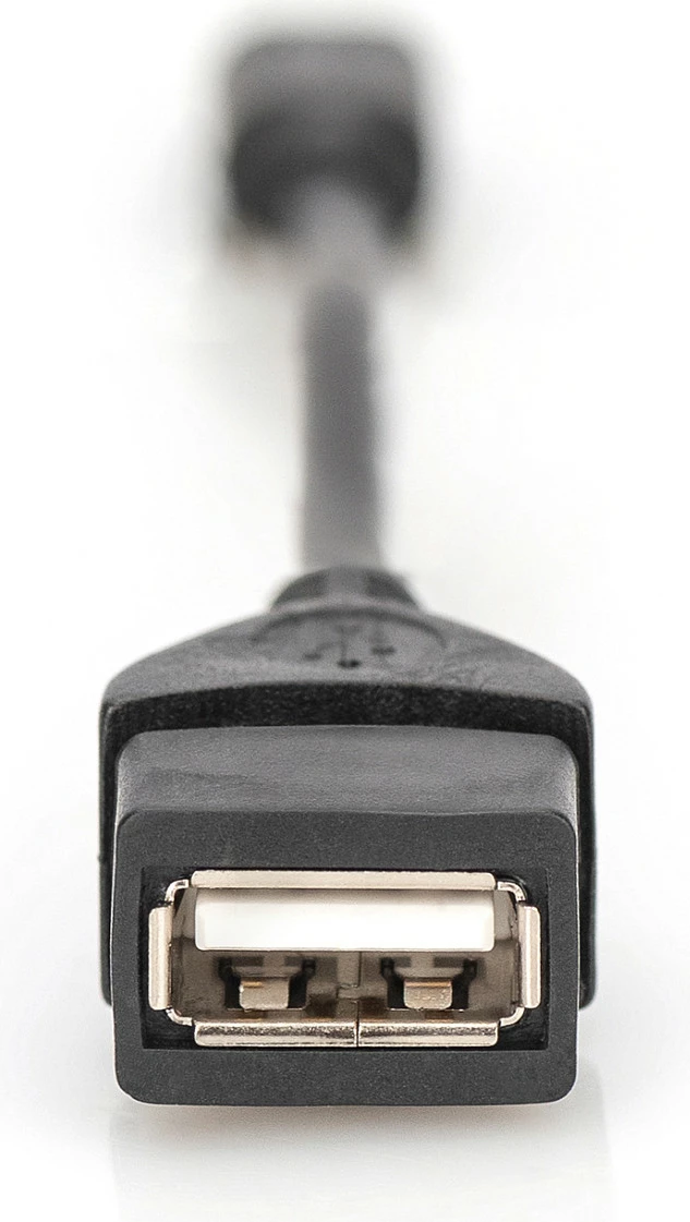 Adapter USB OTG Digitus Mini-USB B në USB A, 0.2m, zi