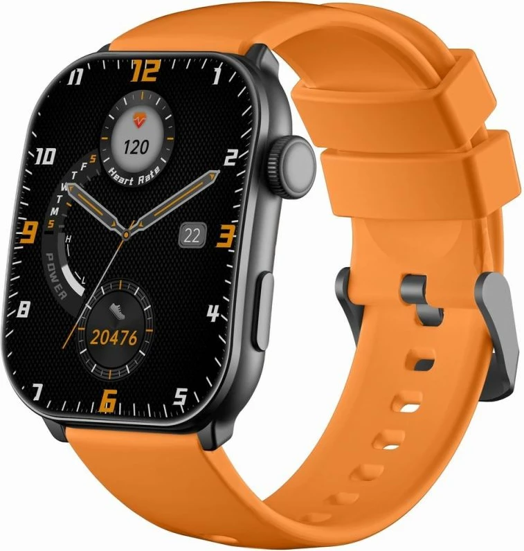 Smartwatch për meshkuj Gravity, portokalli e zezë