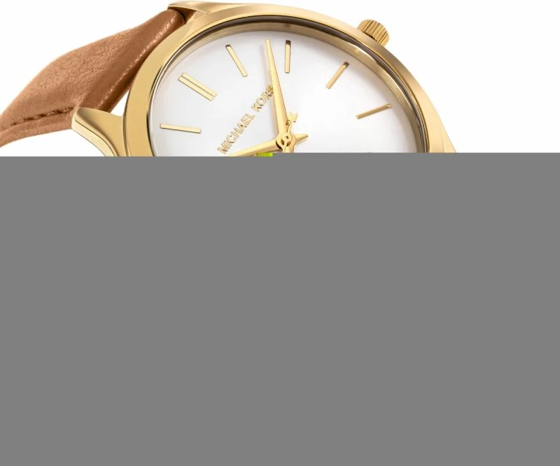 Orë dore femra Michael Kors Slim Runway MK7543, kafe