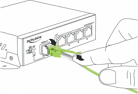 Kabllo fibër optike DeLOCK 85688, OM5, LC-LC, 1 m, duplex, e gjelbër