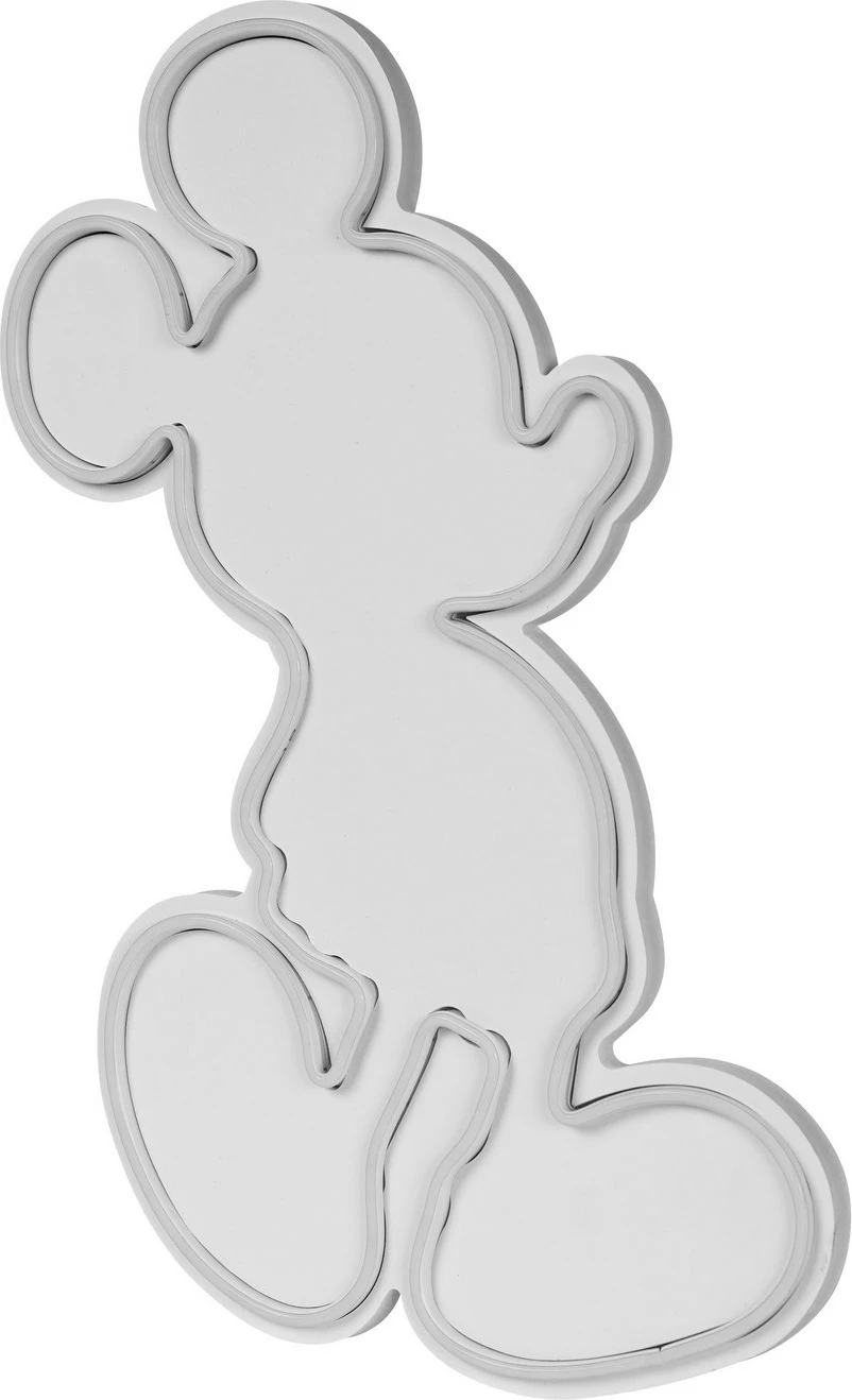 Dritë dekorative LED në formë Mickey Mouse, plastike, e bardhë