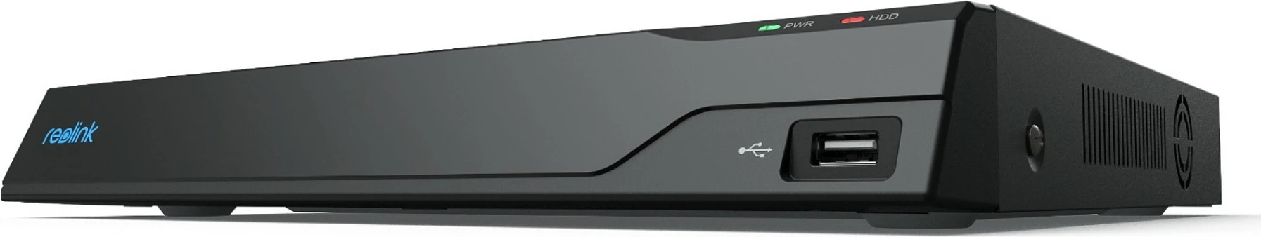 NVR Reolink NVS16, 16 kanale, 4TB HDD, deri në 12TB, i zi