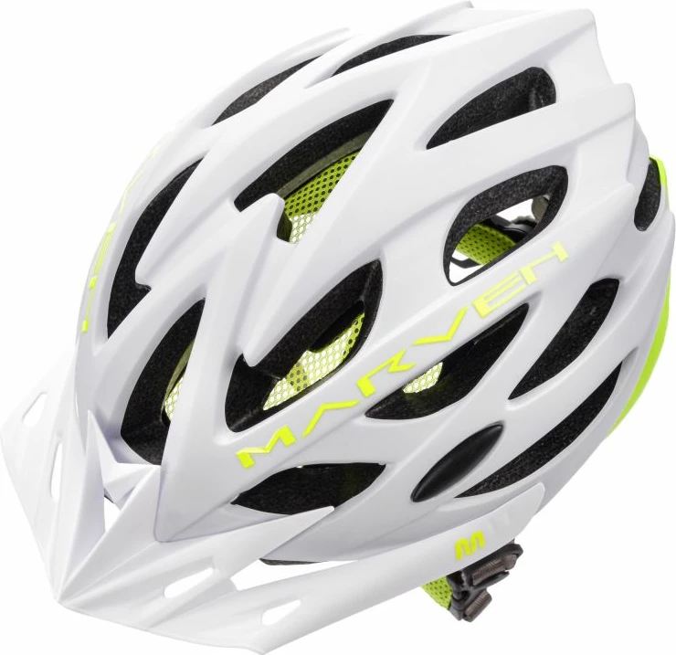 Helmetë biçiklete Meteor Marven 24786-24788, bardhë/jeshile [Madhësia: Standarde]