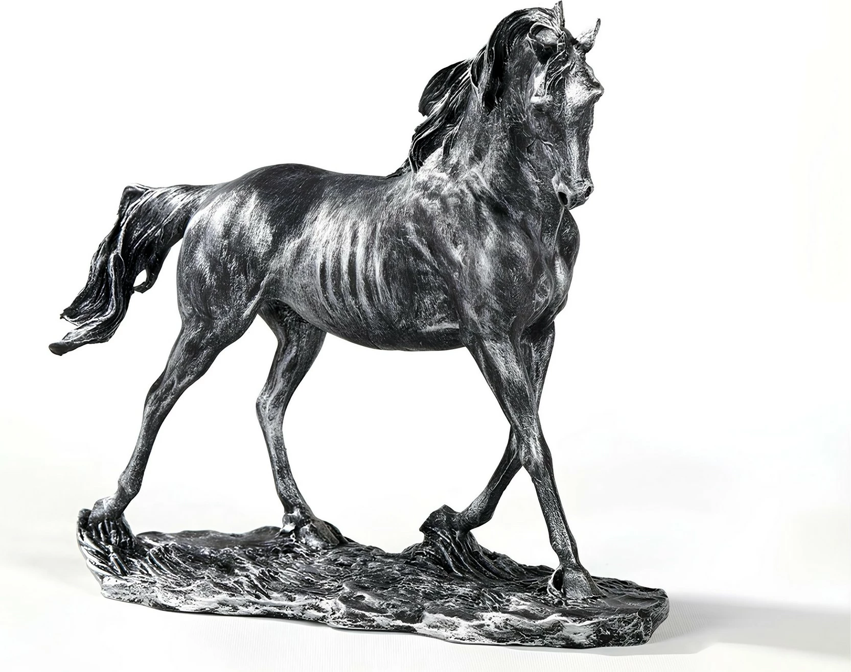 Objekt dekorativ Evila Originals, ngjyrë e zezë dhe argjend, CY0382