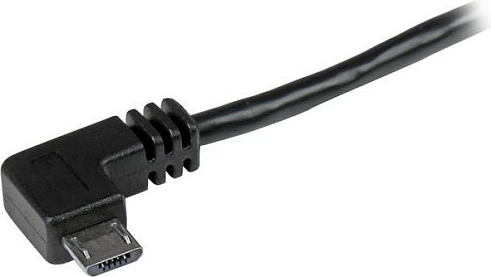 Kabllo Micro-USB StarTech, USB-A në Micro-USB B, 1m, konektorë me kënd, e zezë