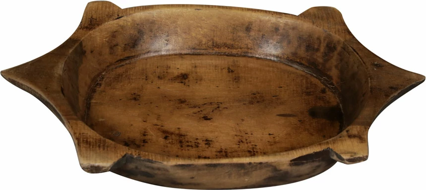 Tabaka dekorative formë breshke, dru, ngjyrë kafe, 38x23x13cm