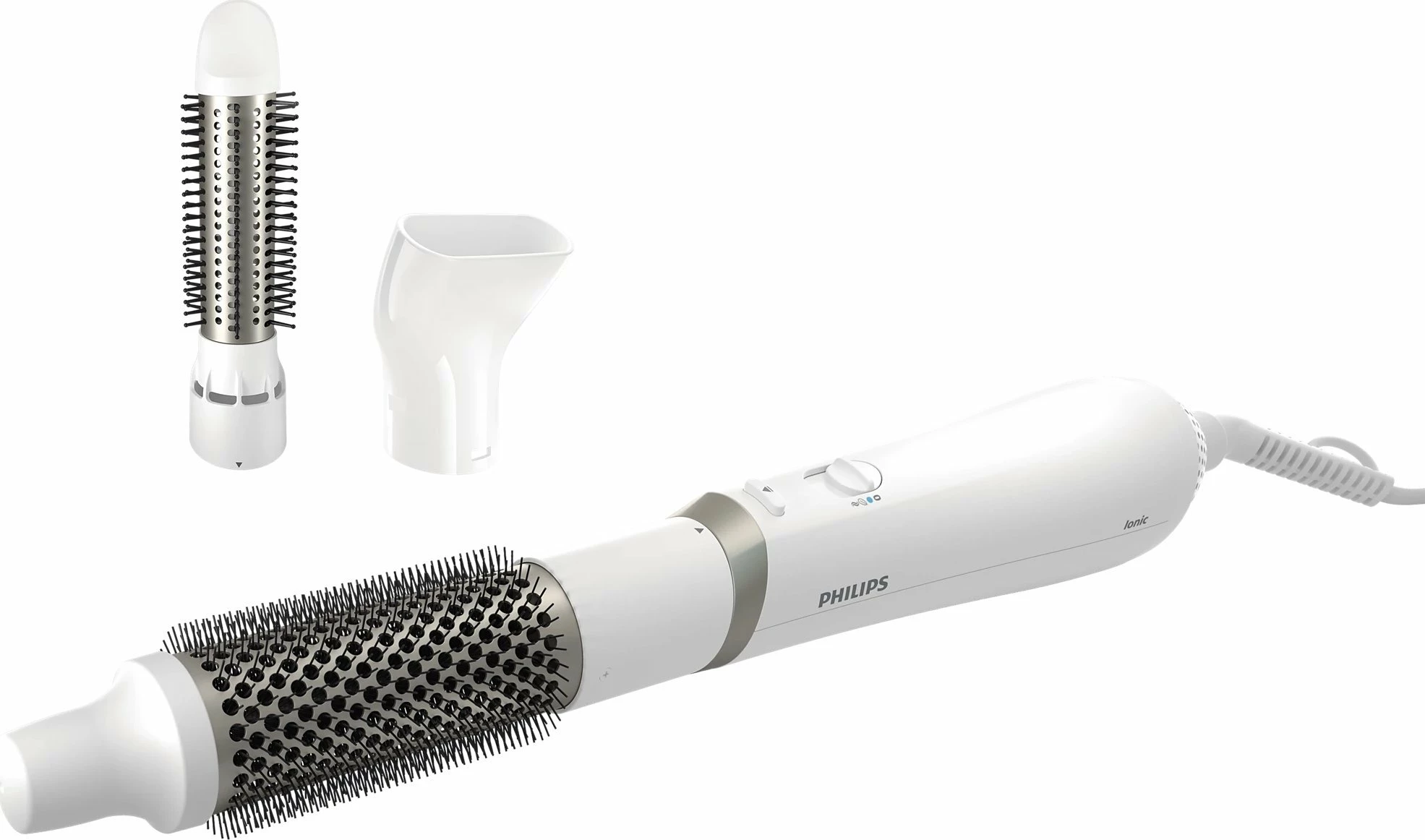 Tharëse dhe stilues flokësh Philips BHA303/00 800W me jonizim, 3 temperatura/2 shpejtësi, me ajër të ftohtë, e bardhë