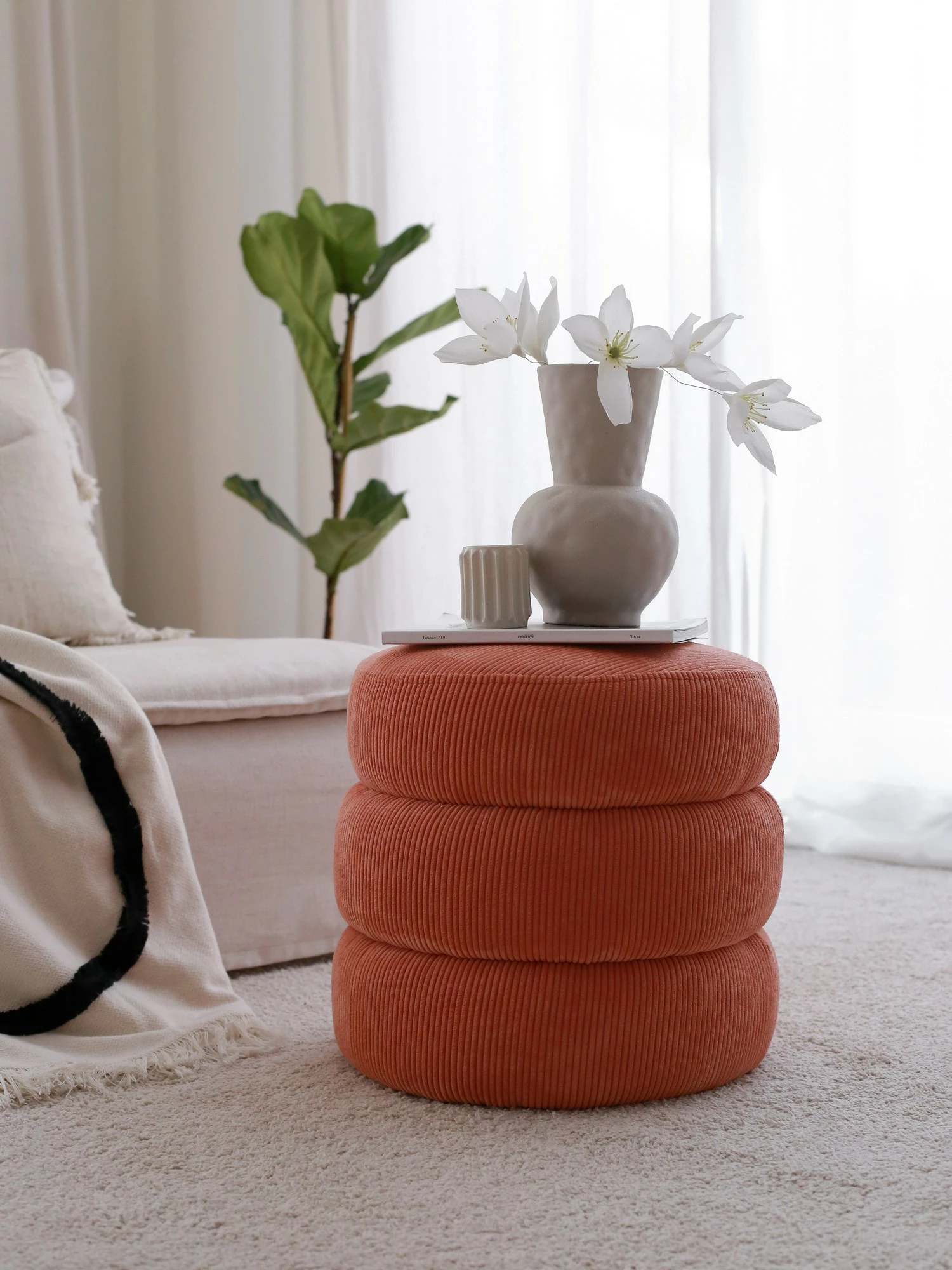 Puf Atelier del Sofa, Boum - ngjyrë korale