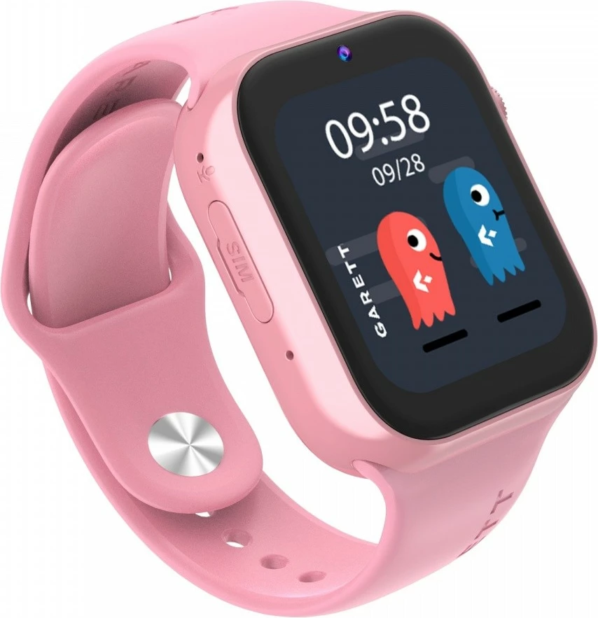 Smartwatch Garett Kids Twin 2 4G, për fëmijë, Rozë