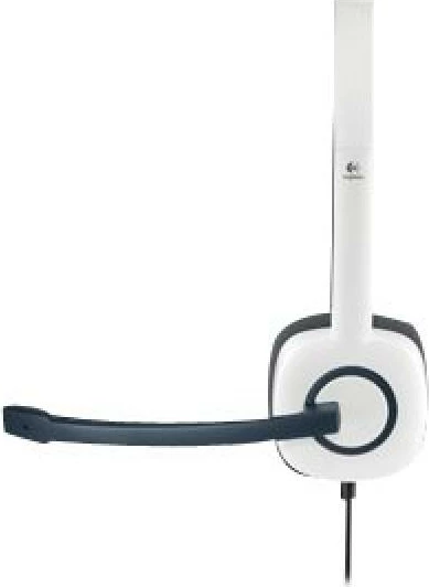 Kufje Logitech Stereo Headset H150 3.5mm (981-000350), mikrofon me anulim zhurme, kontroll volumit në kabllo, të bardha