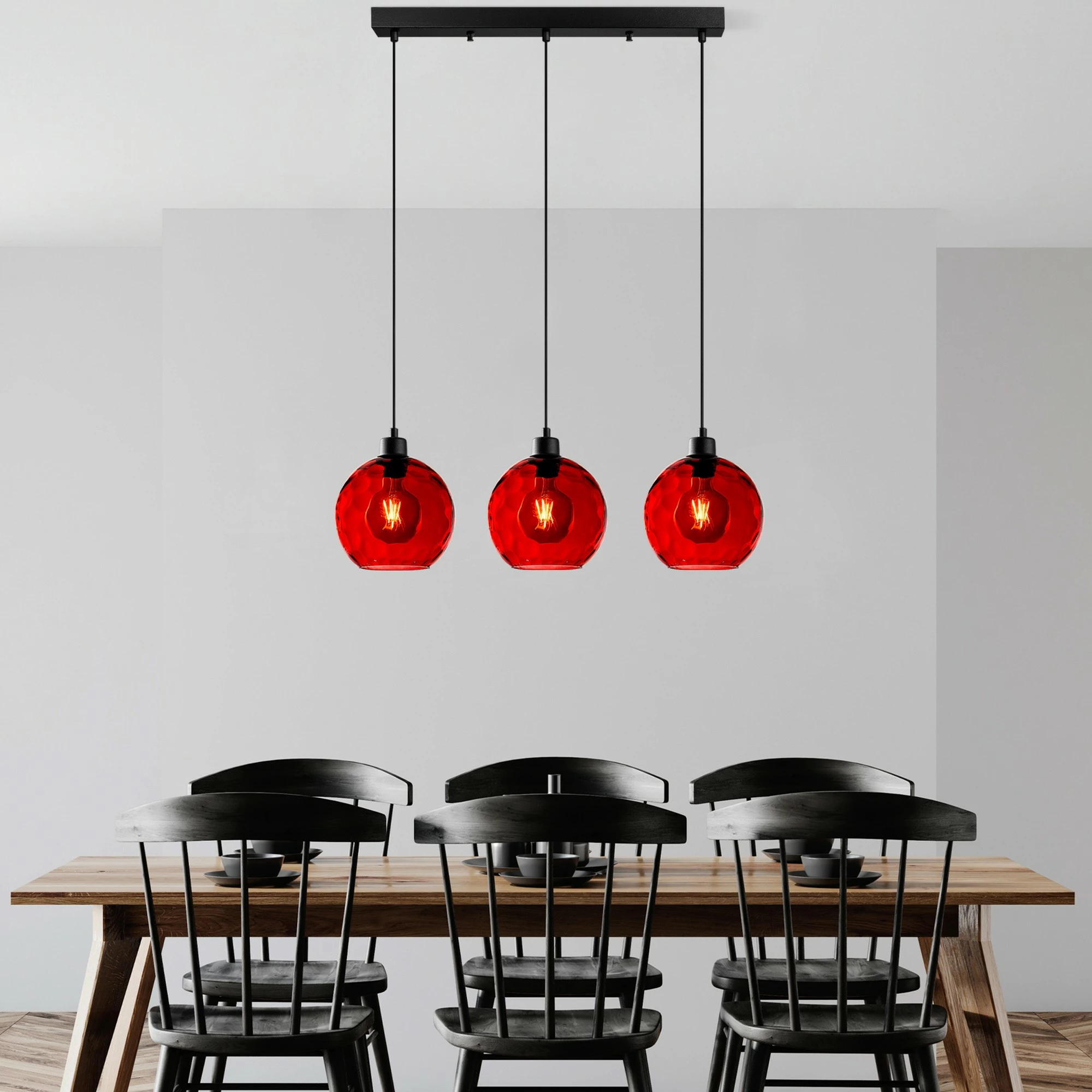 Llambë tavani Opviq Benek, e kuqe, 70x20x120cm