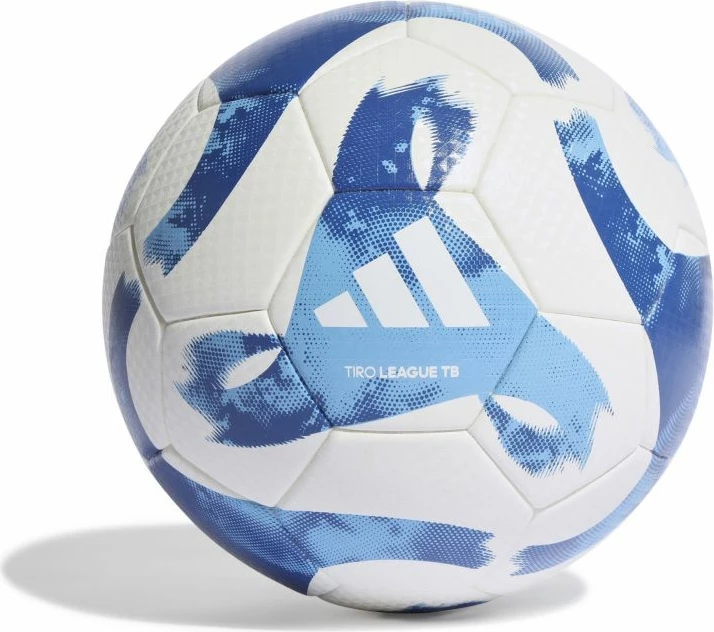 Top futbolli adidas Tiro League HT2429, pa qepje, për ndeshje dhe stërvitje, i bardhë me blu